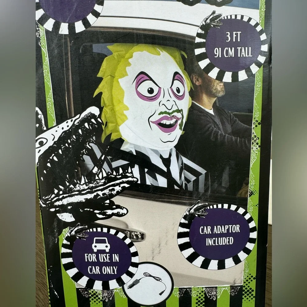 Gemmy Beetlejuice Airblown Inflatable Light Up Car Buddy